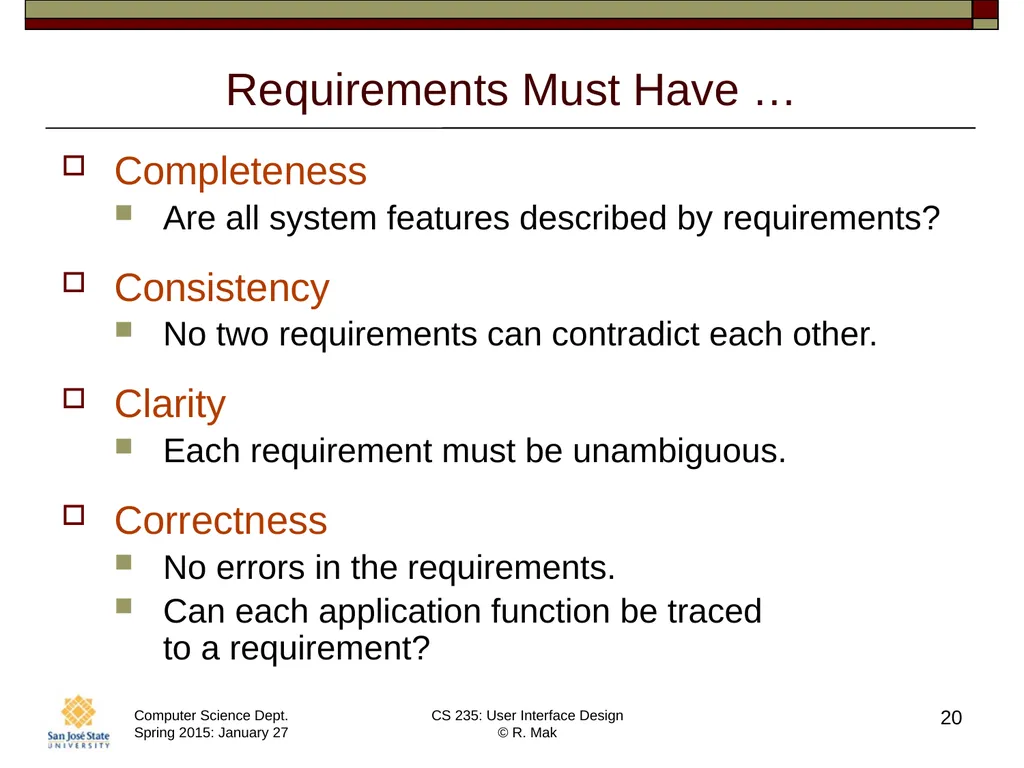CS 235: User Interface Design August 27 Class - slide 20 of 30