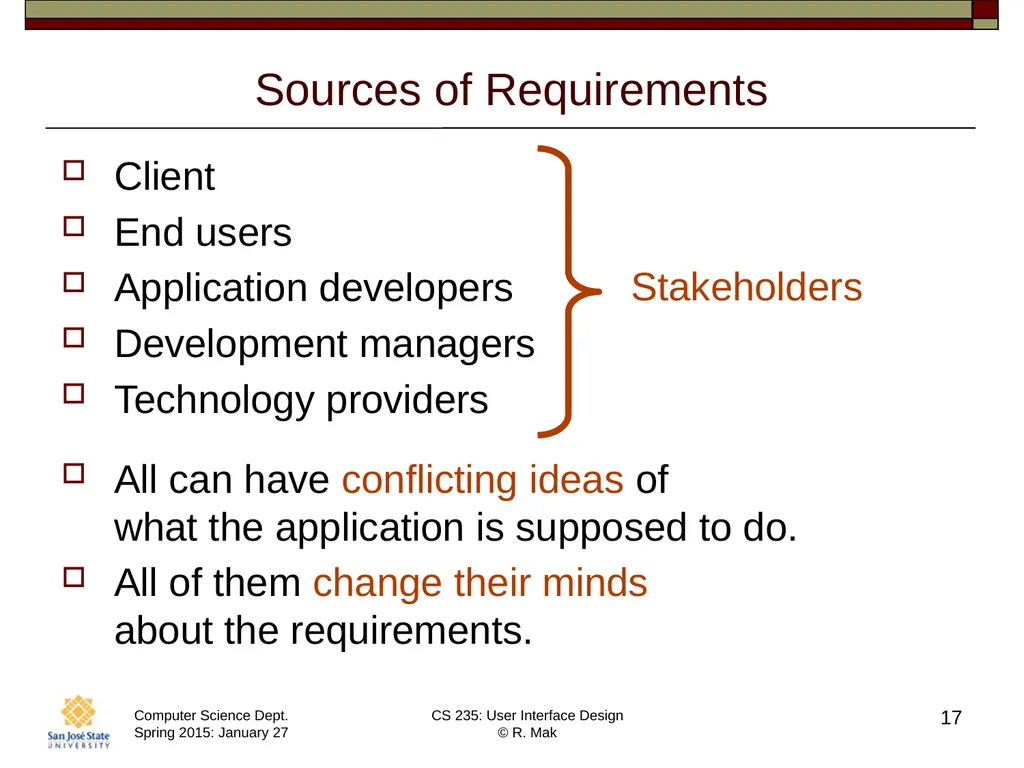 CS 235: User Interface Design August 27 Class - slide 17 of 30