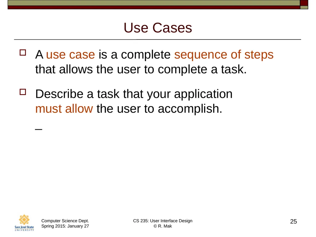 CS 235: User Interface Design August 27 Class - slide 25 of 30