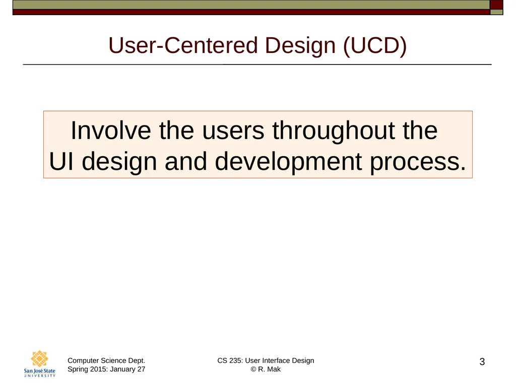 CS 235: User Interface Design August 27 Class - slide 3 of 30
