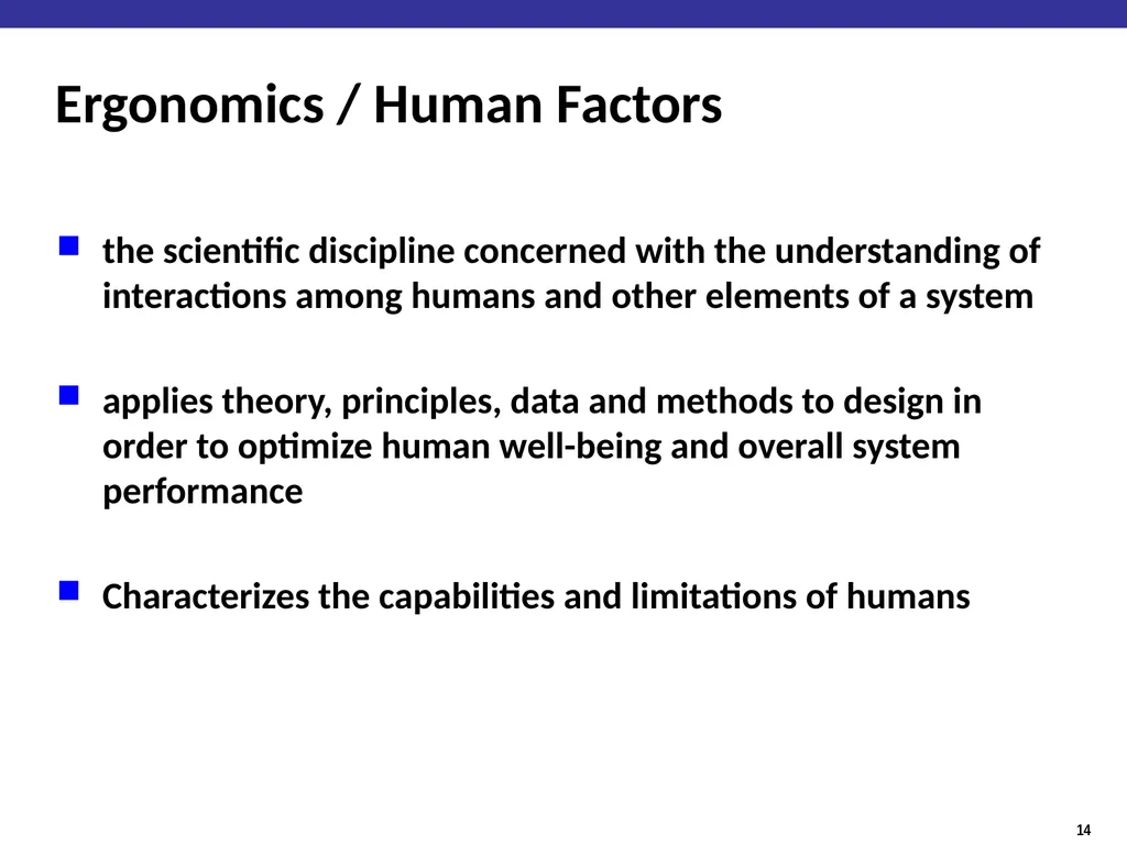 Human Factors / User Interface Design Guidelines - slide 14 of 33