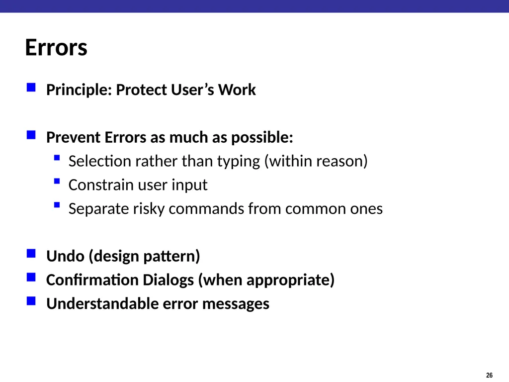 Human Factors / User Interface Design Guidelines - slide 26 of 33