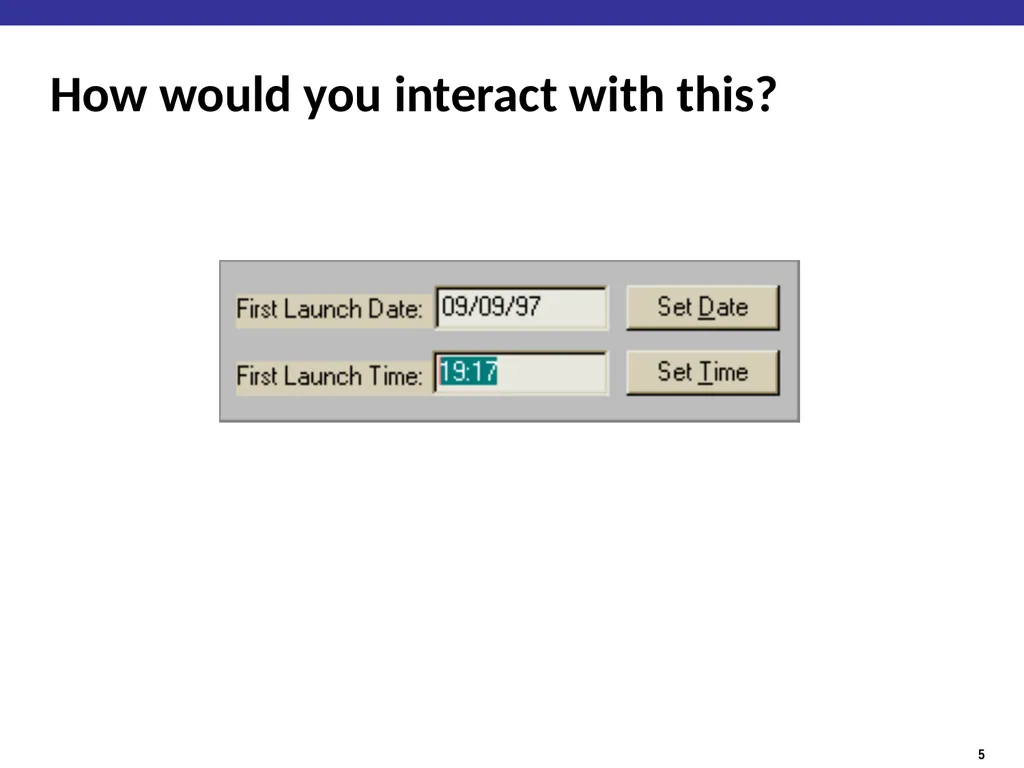Human Factors / User Interface Design Guidelines - slide 5 of 33