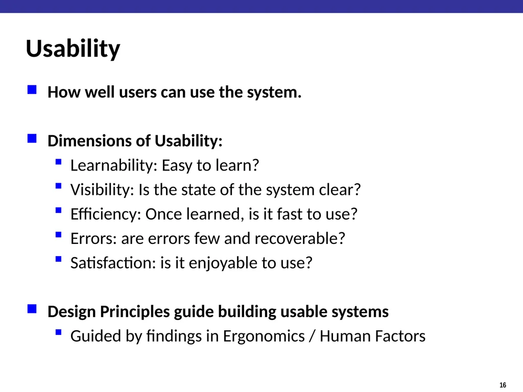 Human Factors / User Interface Design Guidelines - slide 16 of 33