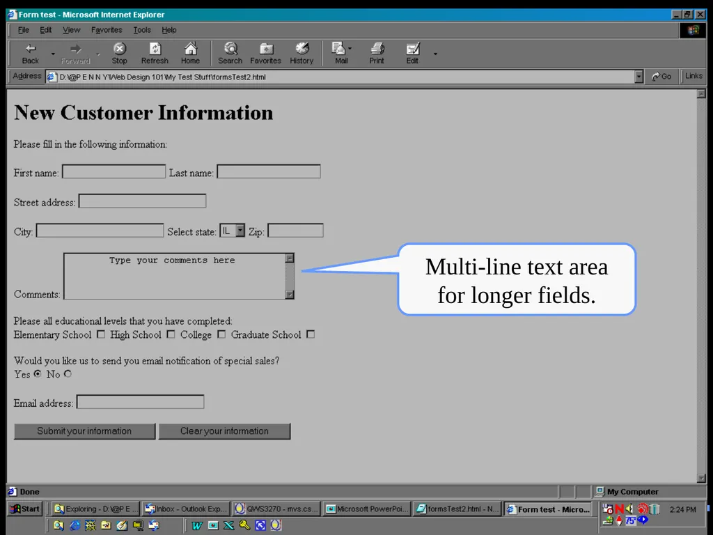 HTML 2 HTML Hypertext Markup Language (HTML) a - slide 210 of 262
