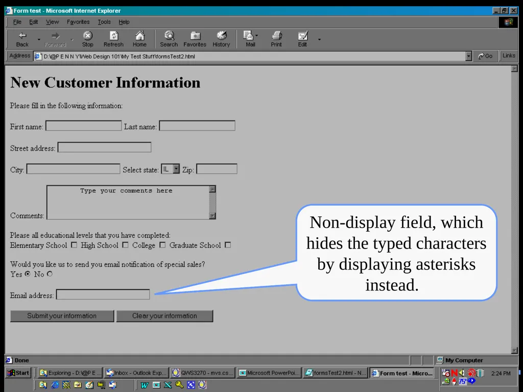 HTML 2 HTML Hypertext Markup Language (HTML) a - slide 219 of 262