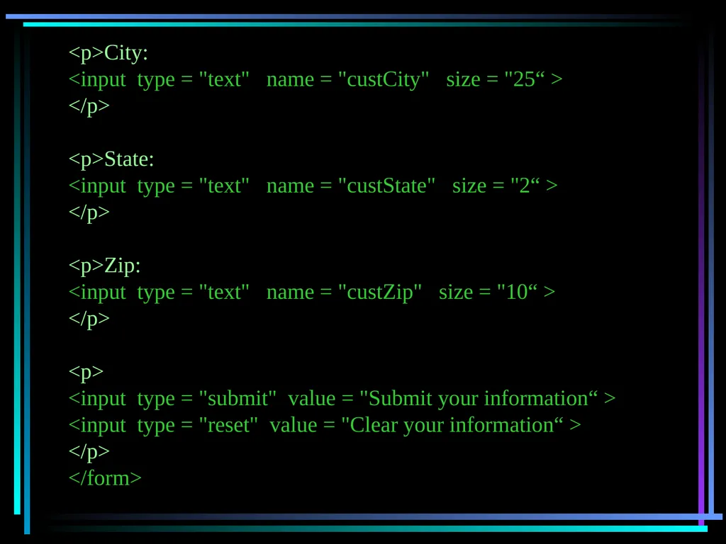 HTML 2 HTML Hypertext Markup Language (HTML) a - slide 184 of 262