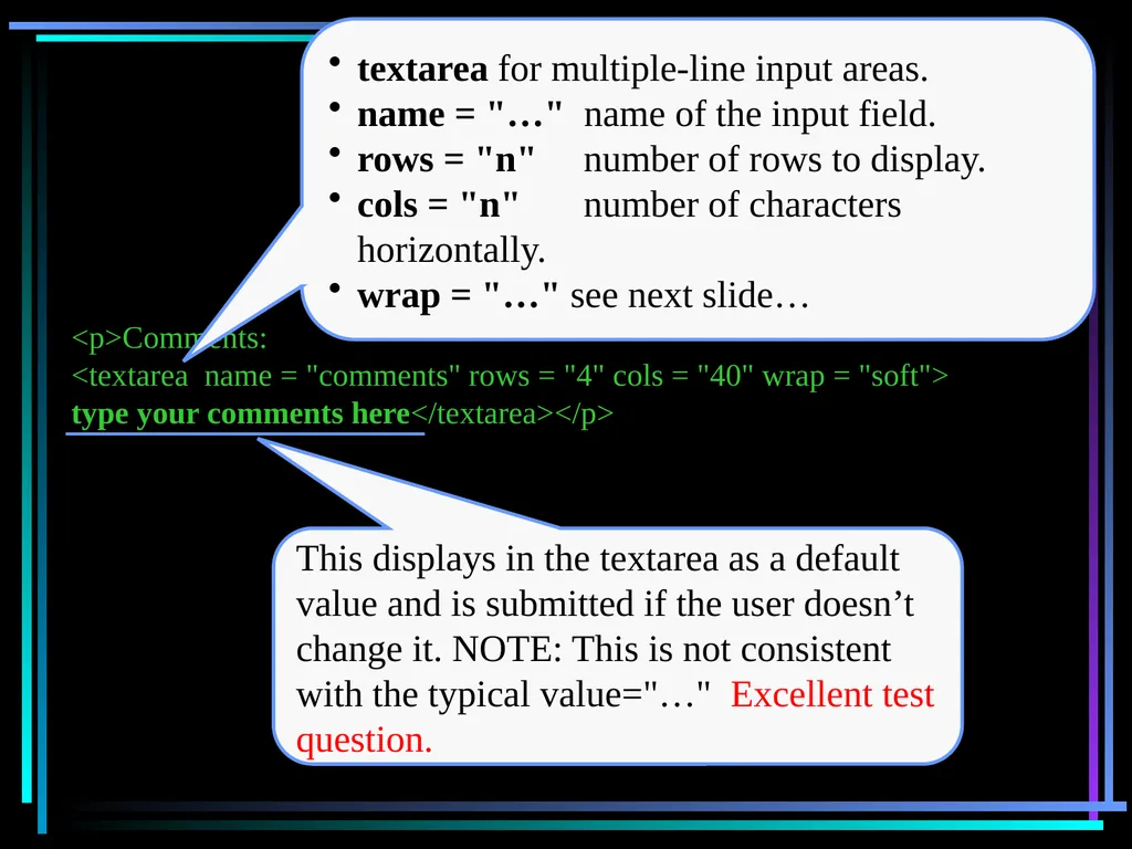 HTML 2 HTML Hypertext Markup Language (HTML) a - slide 211 of 262