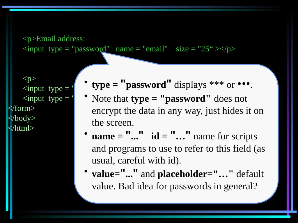 HTML 2 HTML Hypertext Markup Language (HTML) a - slide 221 of 262