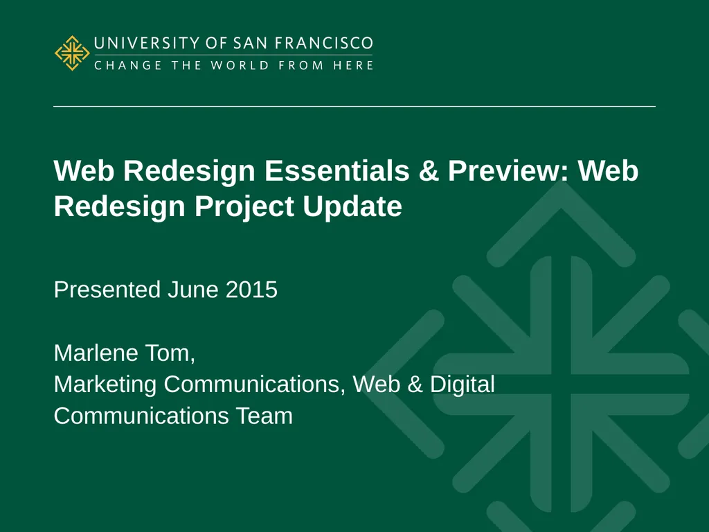 Web Redesign Essentials & Preview: Web Redesign - slide 1 of 15