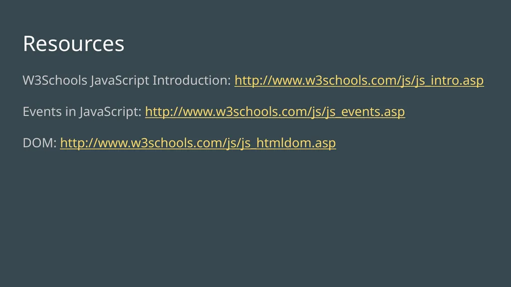 MPT Web Design Week 3: Introduction to Javascript - slide 18 of 18