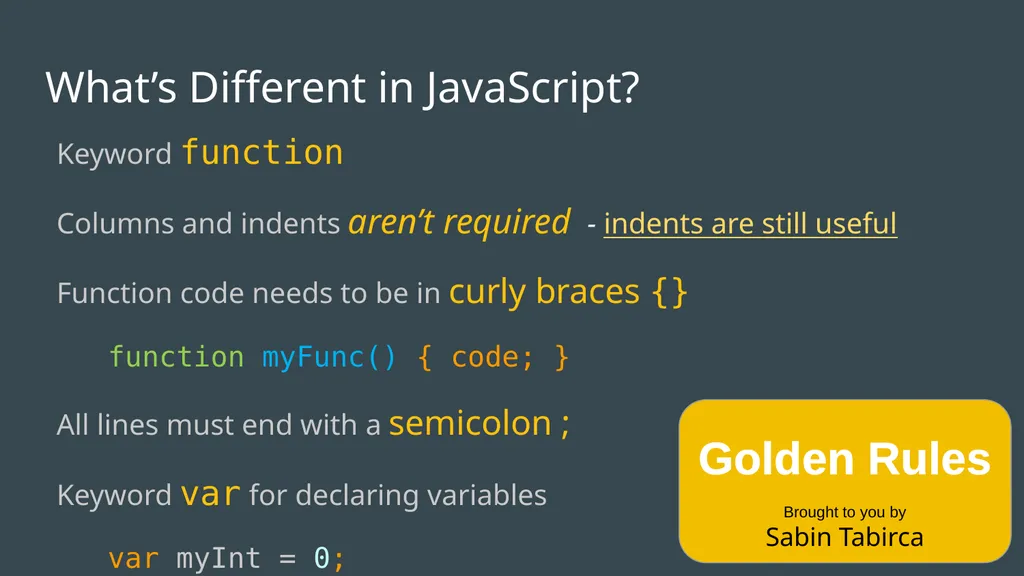 MPT Web Design Week 3: Introduction to Javascript - slide 11 of 18