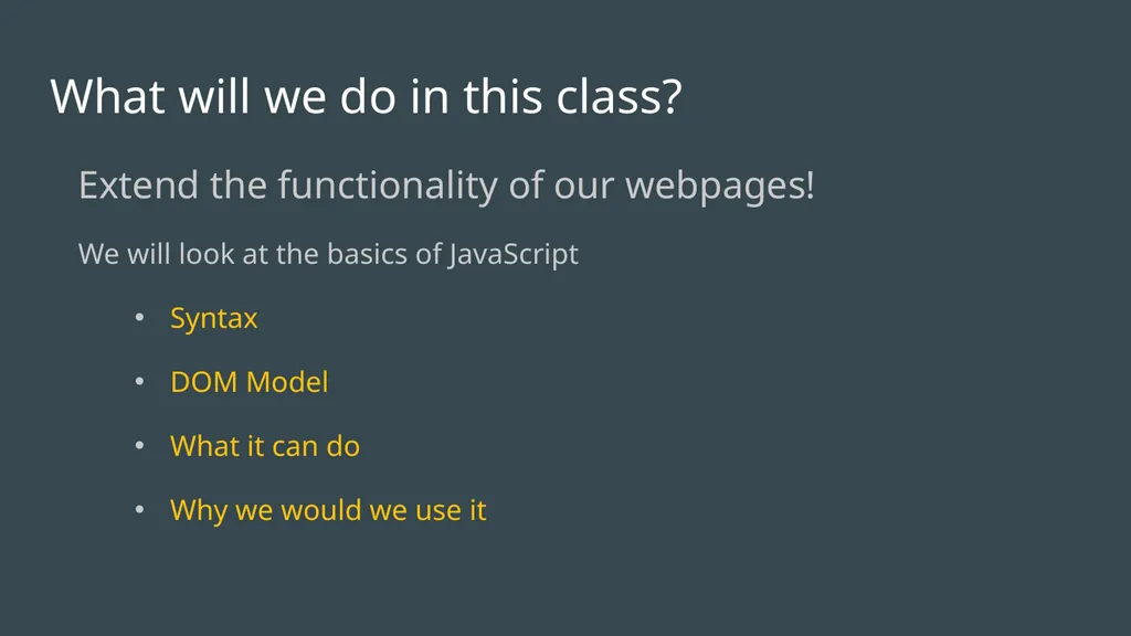 MPT Web Design Week 3: Introduction to Javascript - slide 2 of 18