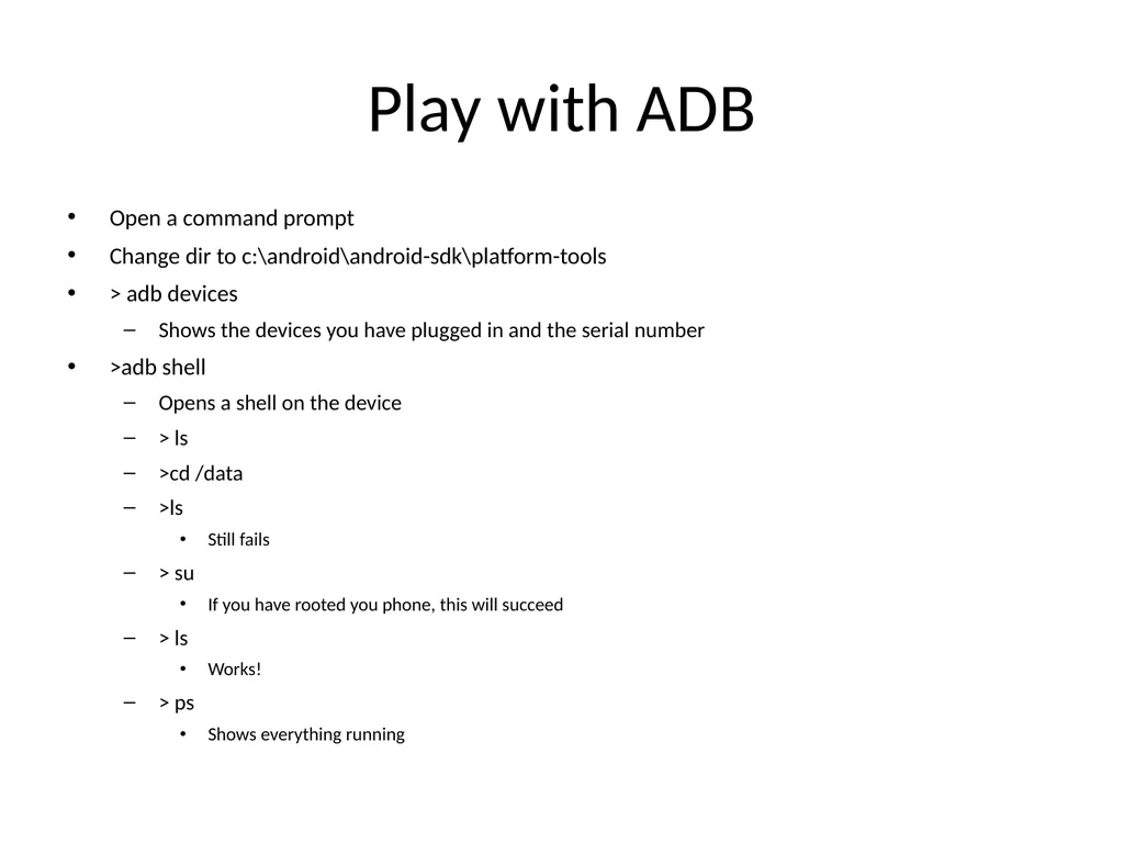 Getting Started with Android Programming Note: if - slide 11 of 12