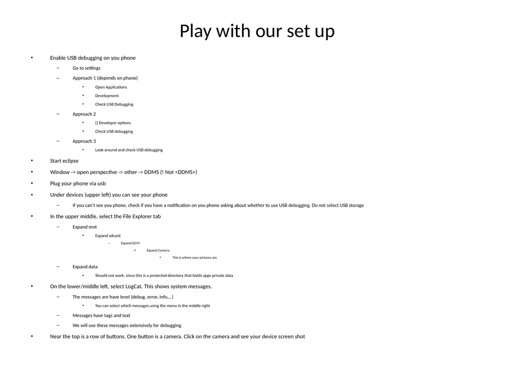 Getting Started with Android Programming Note: if - slide 10 of 12