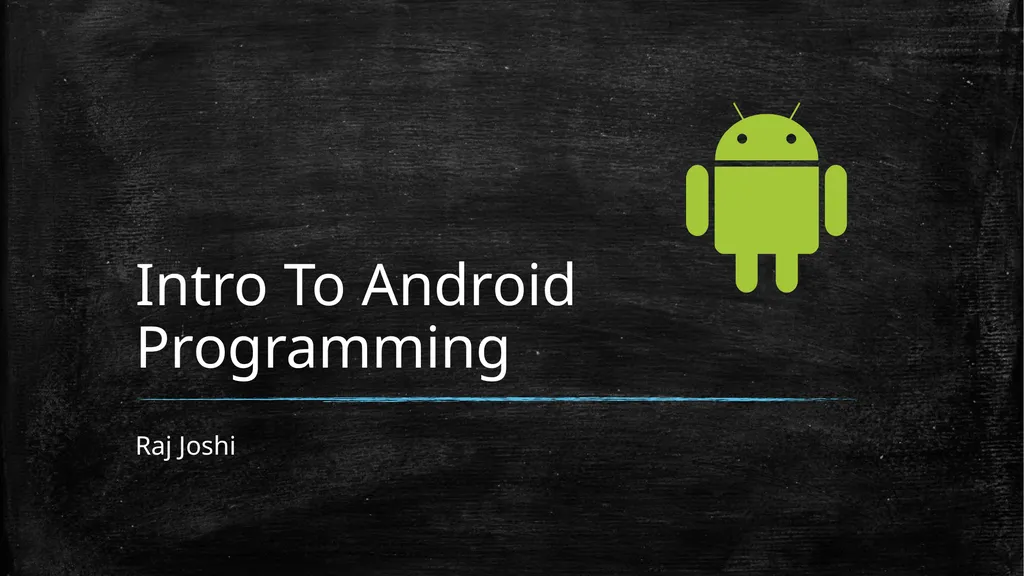 Intro To Android Programming Raj Joshi Quick Poll - slide 1 of 17