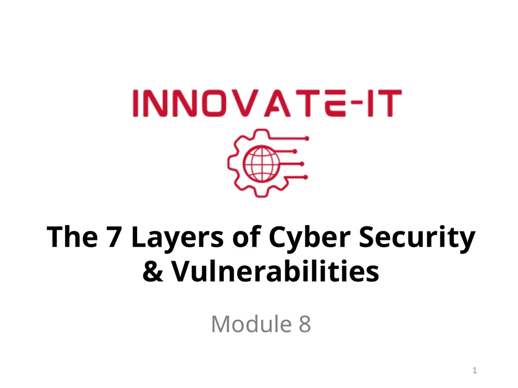 1 The 7 Layers of Cyber Security & Vulnerabilities