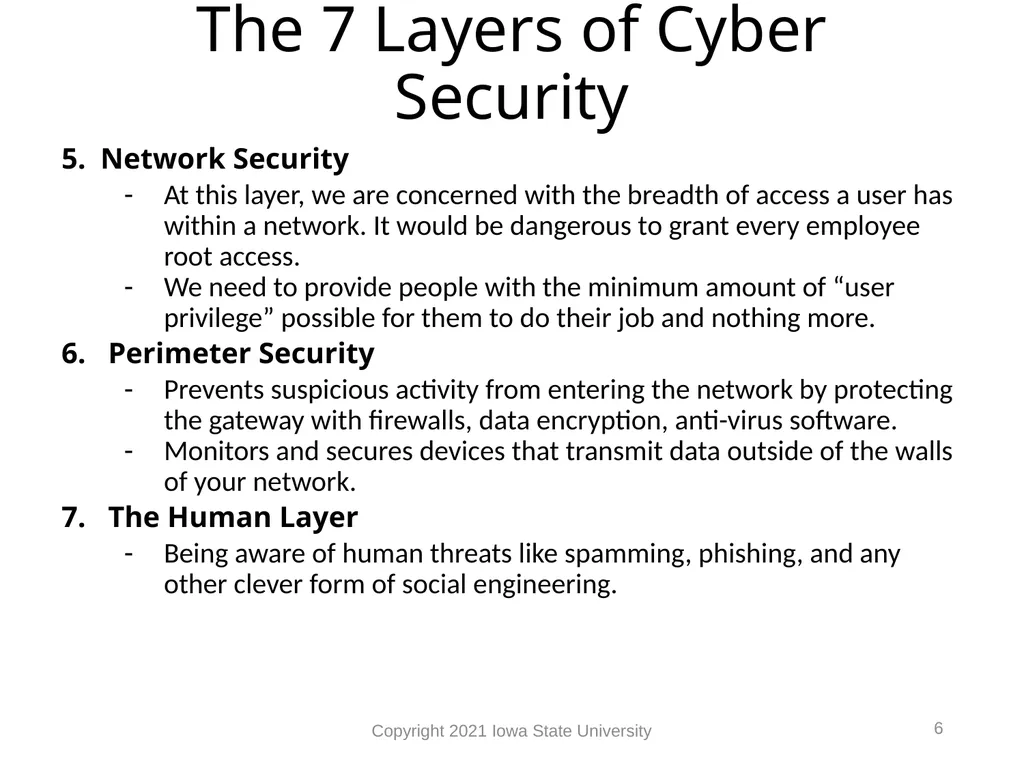 1 The 7 Layers of Cyber Security & Vulnerabilities - slide 6 of 23