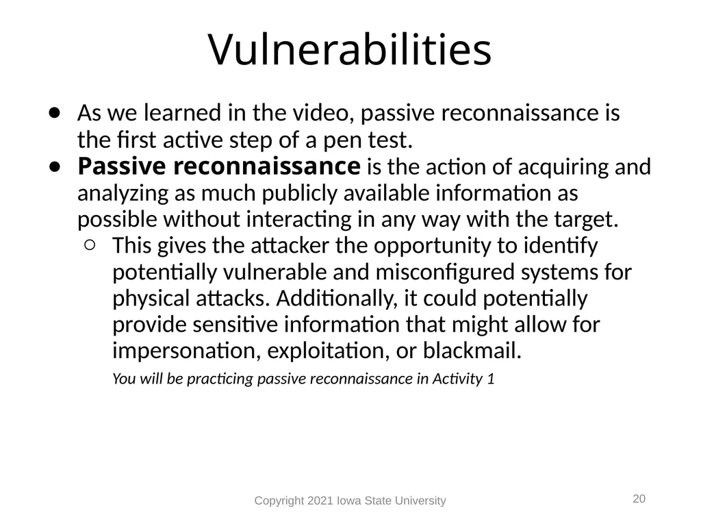 1 The 7 Layers of Cyber Security & Vulnerabilities - slide 20 of 23
