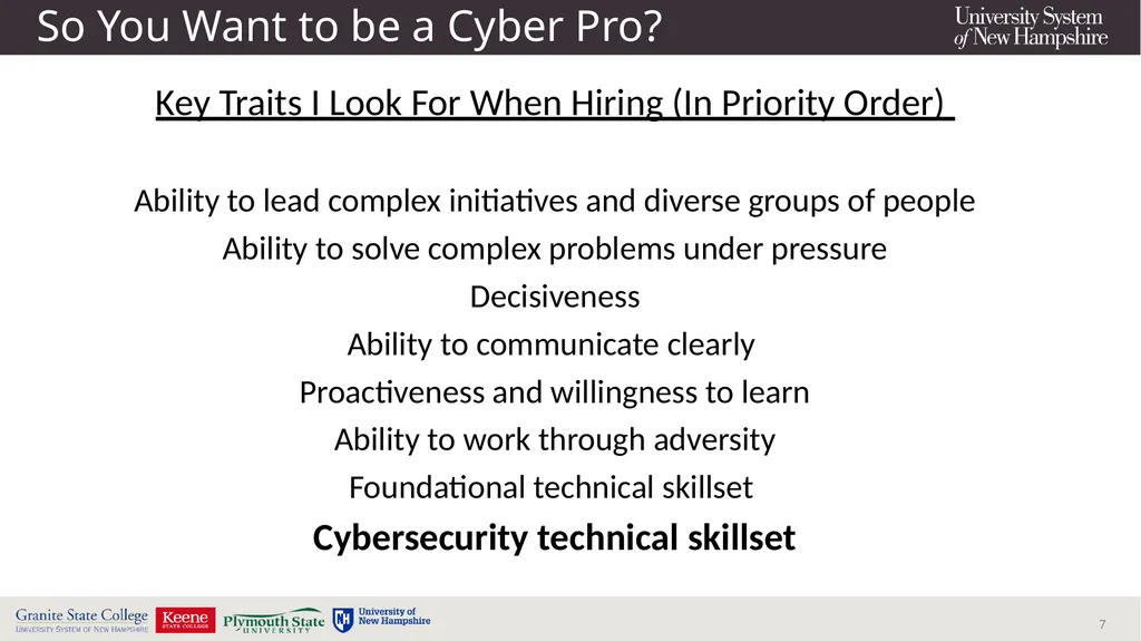 Cybersecurity Career Academy Thomas Nudd Chief - slide 7 of 11