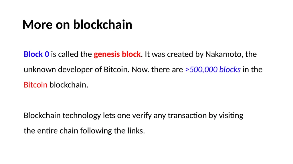 Blockchain What is blockchain Open ledger, a - slide 12 of 35