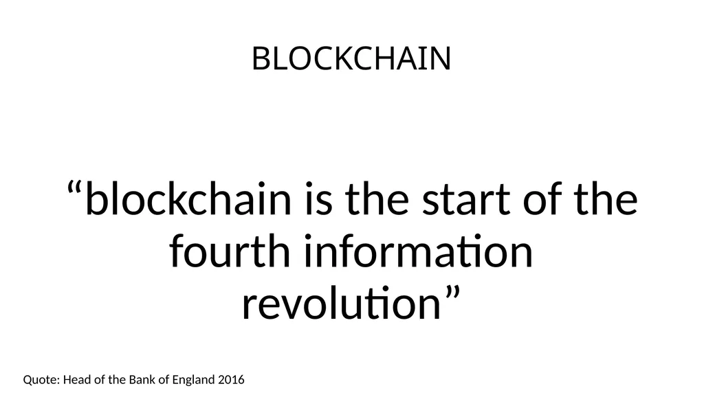 BLOCKCHAIN Information Unchained THE INTERNET - slide 6 of 15