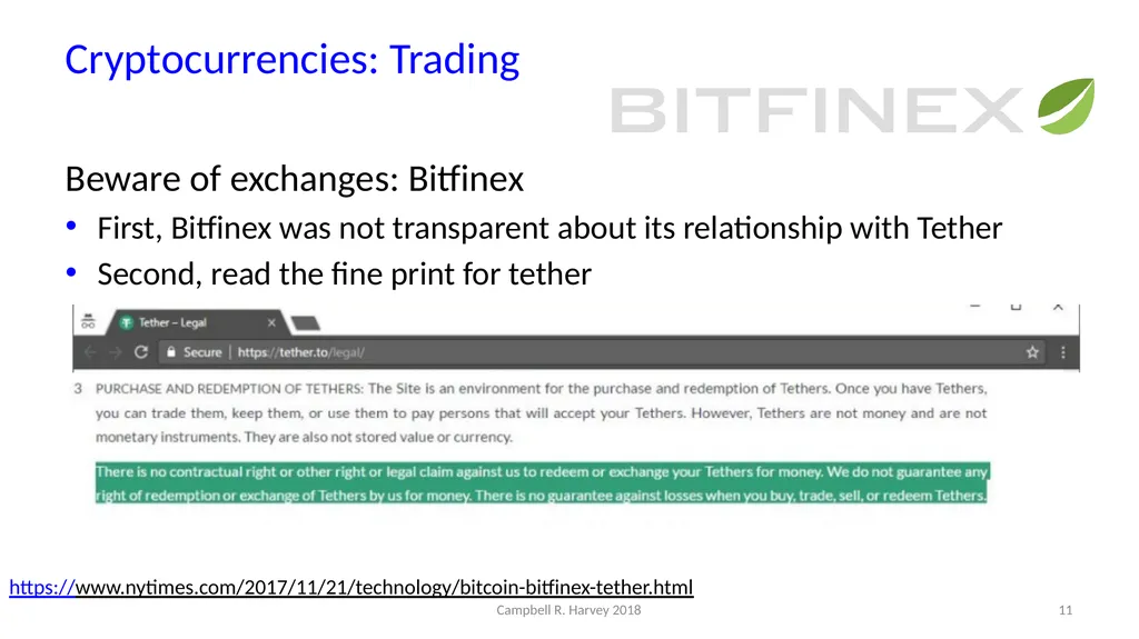 Cryptocurrencies Campbell R. Harvey Duke - slide 11 of 12