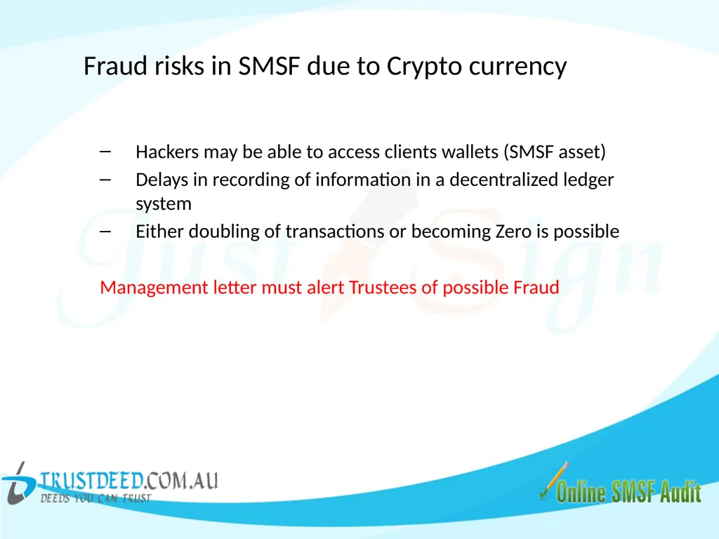 SMSF & Crypto Currency - Good or Bad ! Don't - slide 17 of 26
