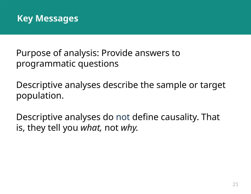 MODULE 5: RHIS Data Analysis SESSION 1: Key - slide 21 of 38