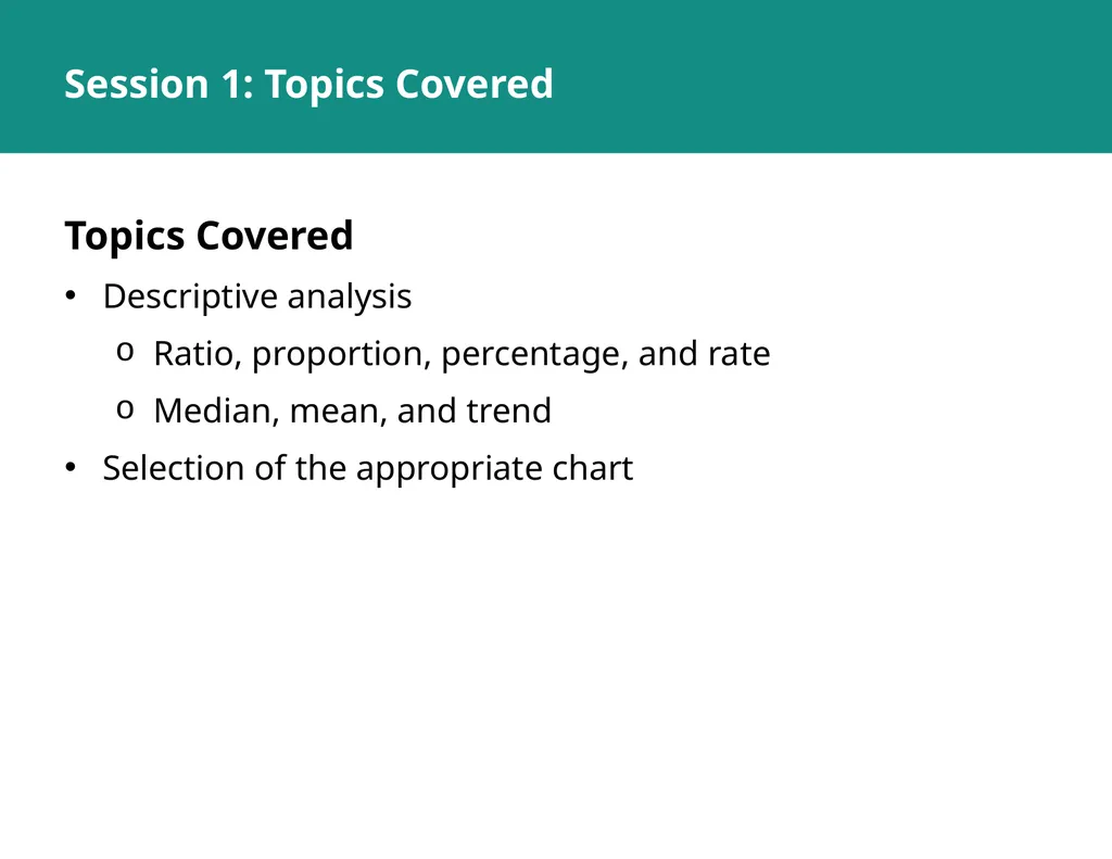 MODULE 5: RHIS Data Analysis SESSION 1: Key - slide 3 of 38