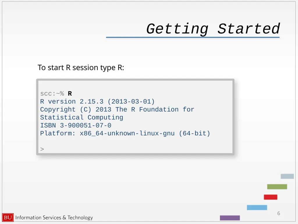 Introduction to R Data Analysis and Calculations - slide 6 of 82