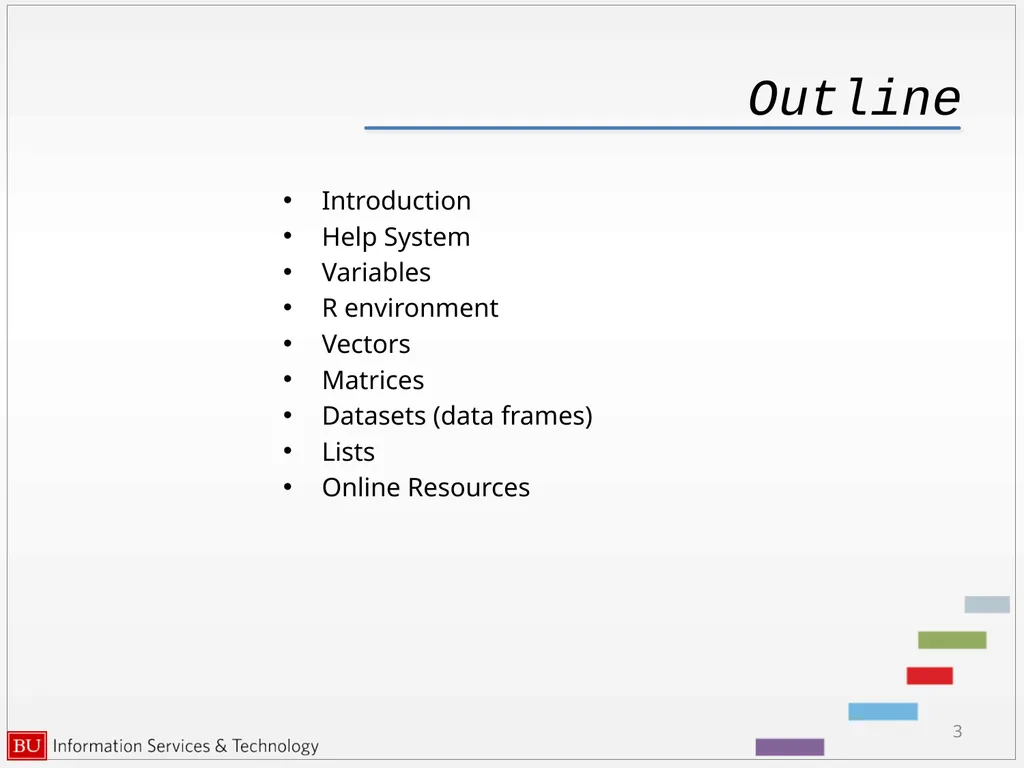 Introduction to R Data Analysis and Calculations - slide 3 of 82