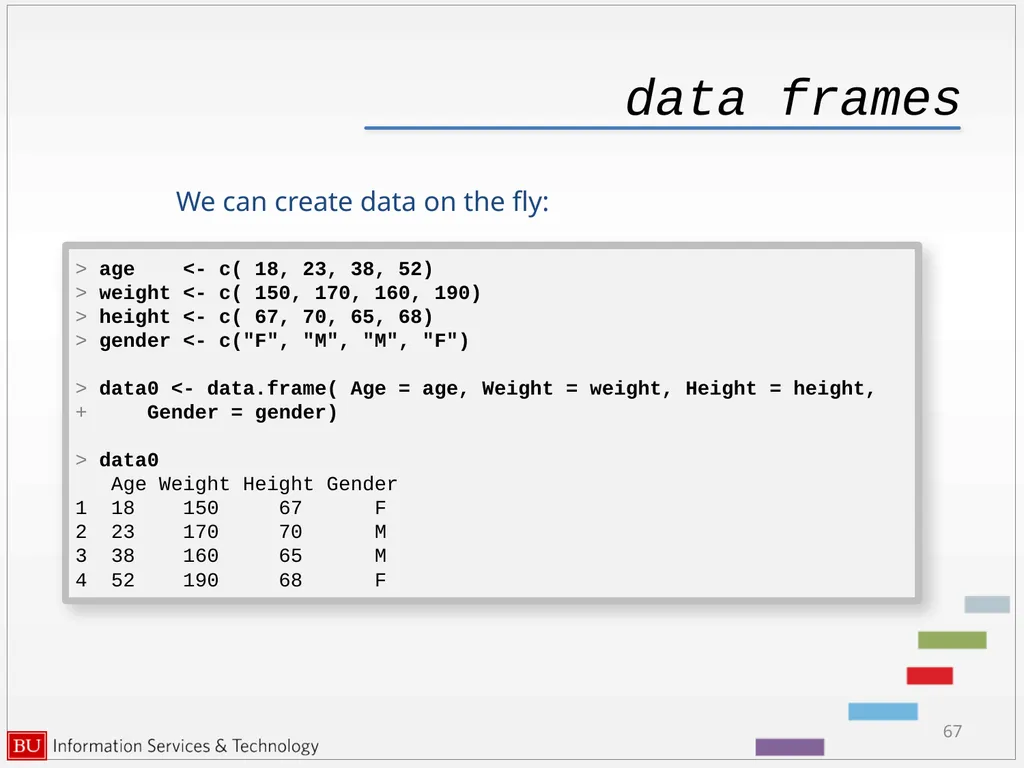 Introduction to R Data Analysis and Calculations - slide 67 of 82