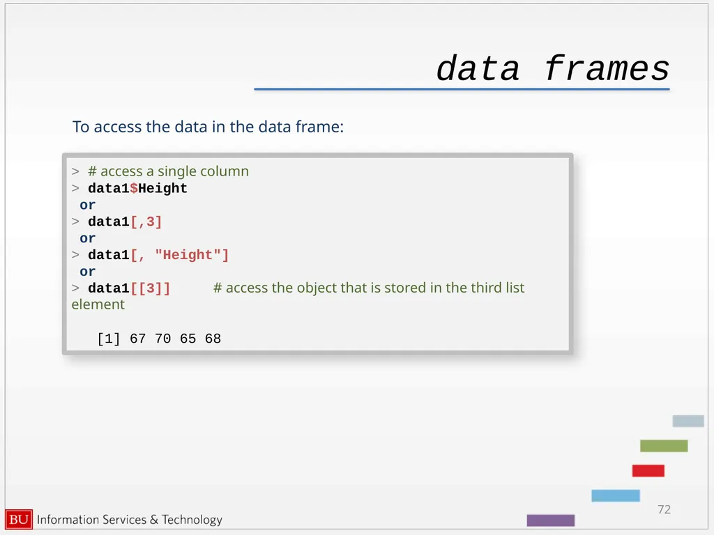 Introduction to R Data Analysis and Calculations - slide 72 of 82