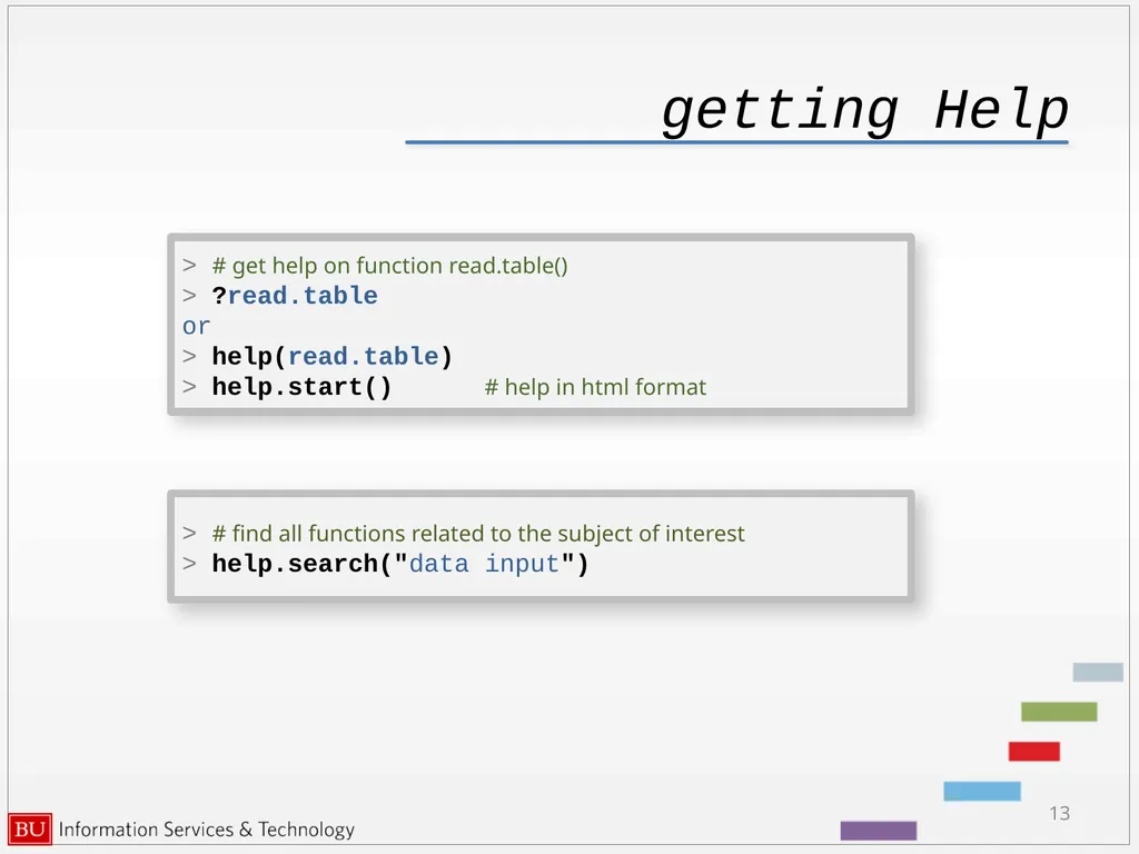 Introduction to R Data Analysis and Calculations - slide 13 of 82