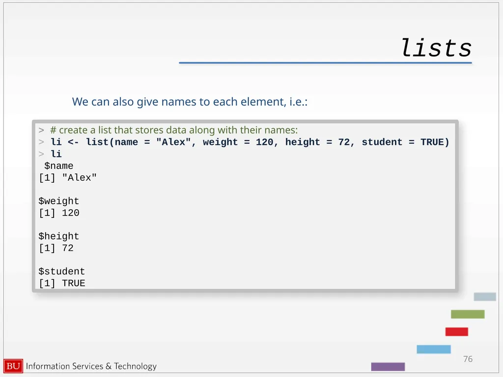 Introduction to R Data Analysis and Calculations - slide 76 of 82