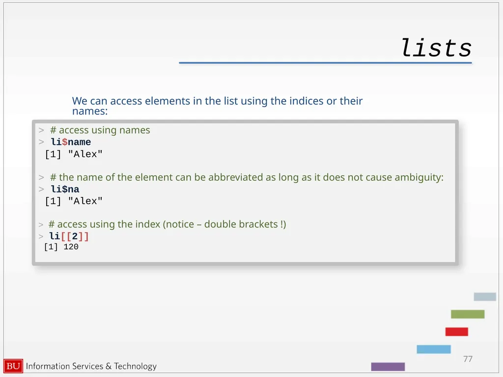 Introduction to R Data Analysis and Calculations - slide 77 of 82