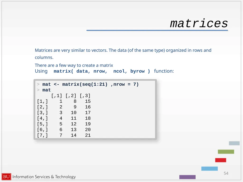 Introduction to R Data Analysis and Calculations - slide 54 of 82