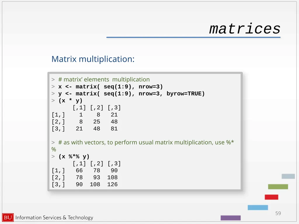 Introduction to R Data Analysis and Calculations - slide 59 of 82
