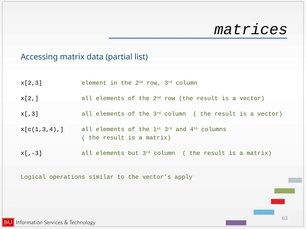 Introduction to R Data Analysis and Calculations - slide 63 of 82
