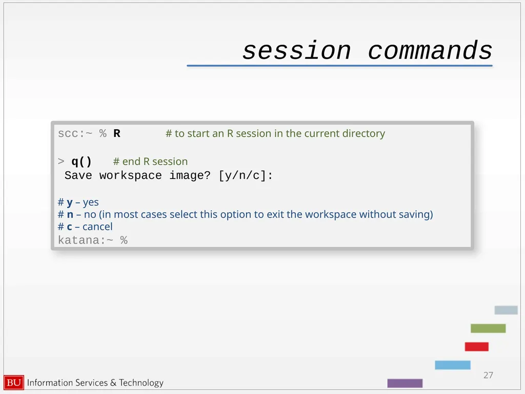 Introduction to R Data Analysis and Calculations - slide 27 of 82