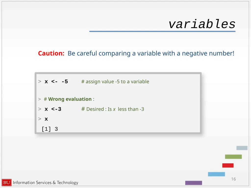 Introduction to R Data Analysis and Calculations - slide 16 of 82