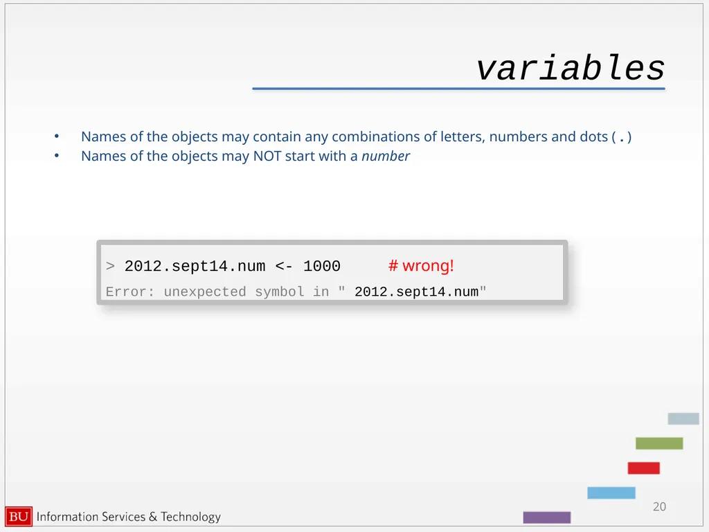 Introduction to R Data Analysis and Calculations - slide 20 of 82
