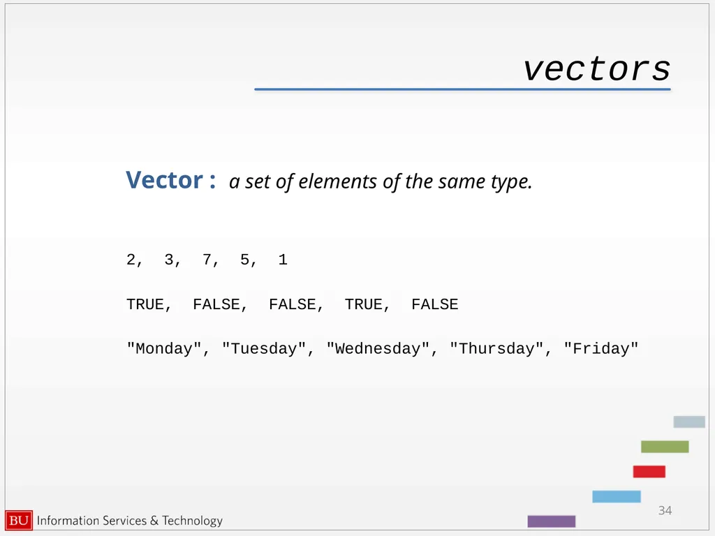 Introduction to R Data Analysis and Calculations - slide 34 of 82