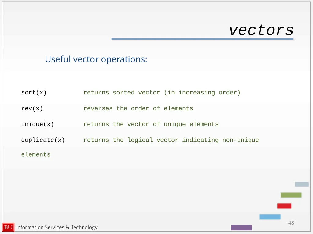 Introduction to R Data Analysis and Calculations - slide 48 of 82