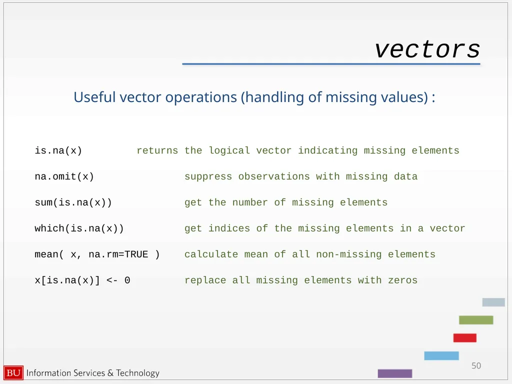 Introduction to R Data Analysis and Calculations - slide 50 of 82