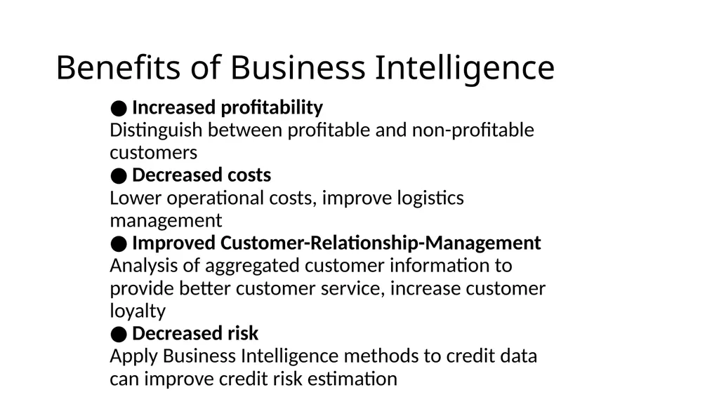 Business Intelligence Chapter 1 BI Basic Concept - slide 12 of 18