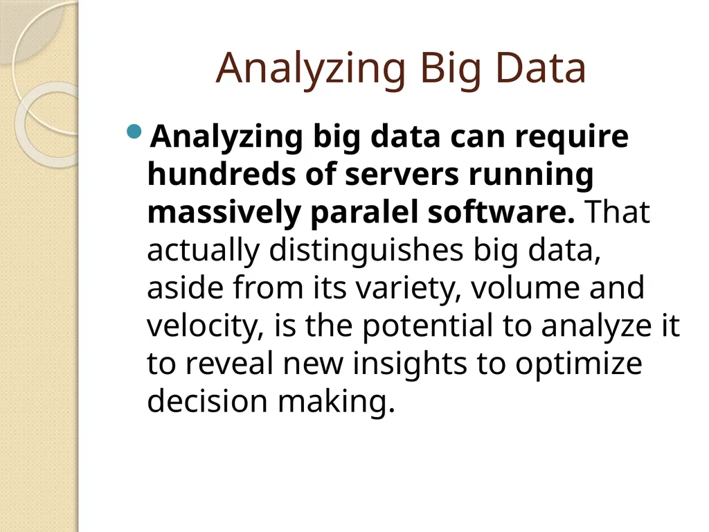 Big Data 5 exabytes (1018 bytes) of data were - slide 9 of 56