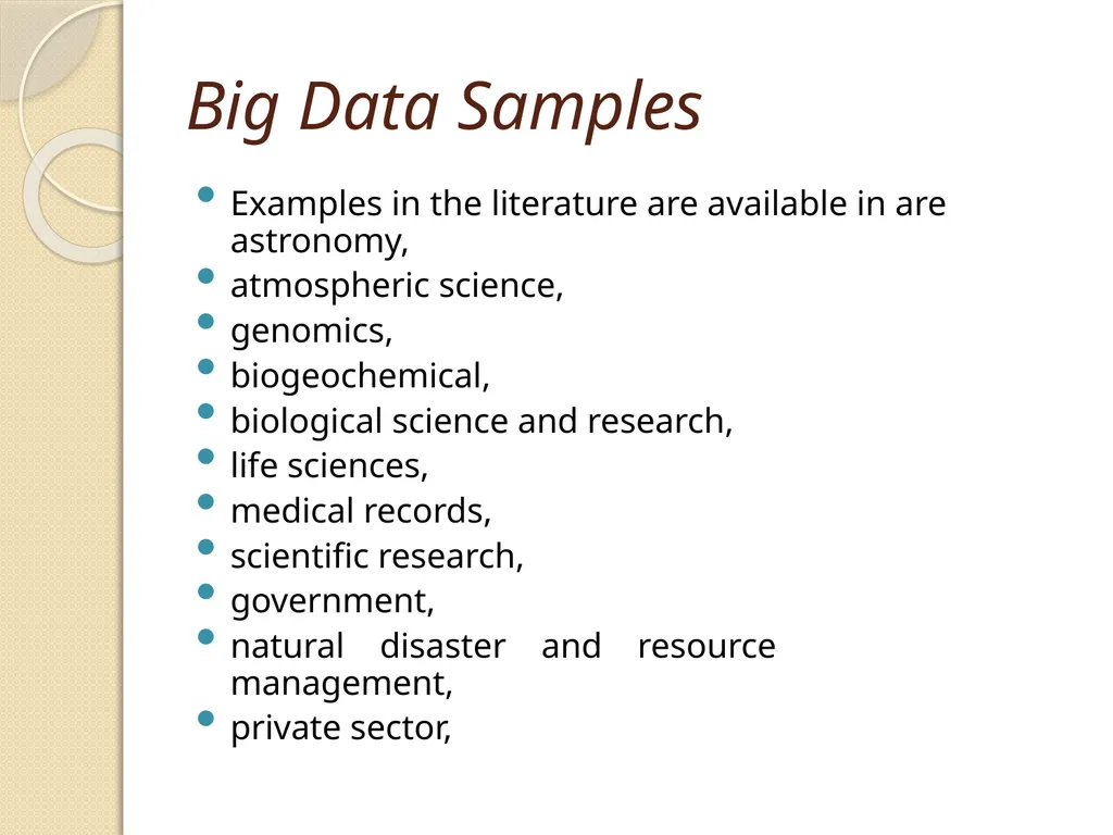 Big Data 5 exabytes (1018 bytes) of data were - slide 10 of 56