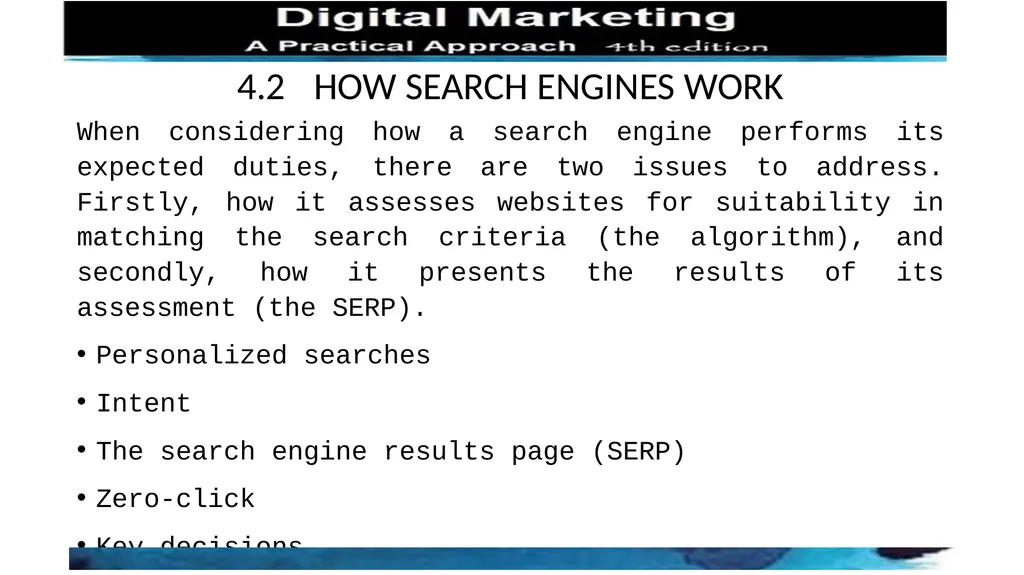 CHAPTER 4 SEARCH ENGINE OPTIMIZATION 4.1 - slide 3 of 8